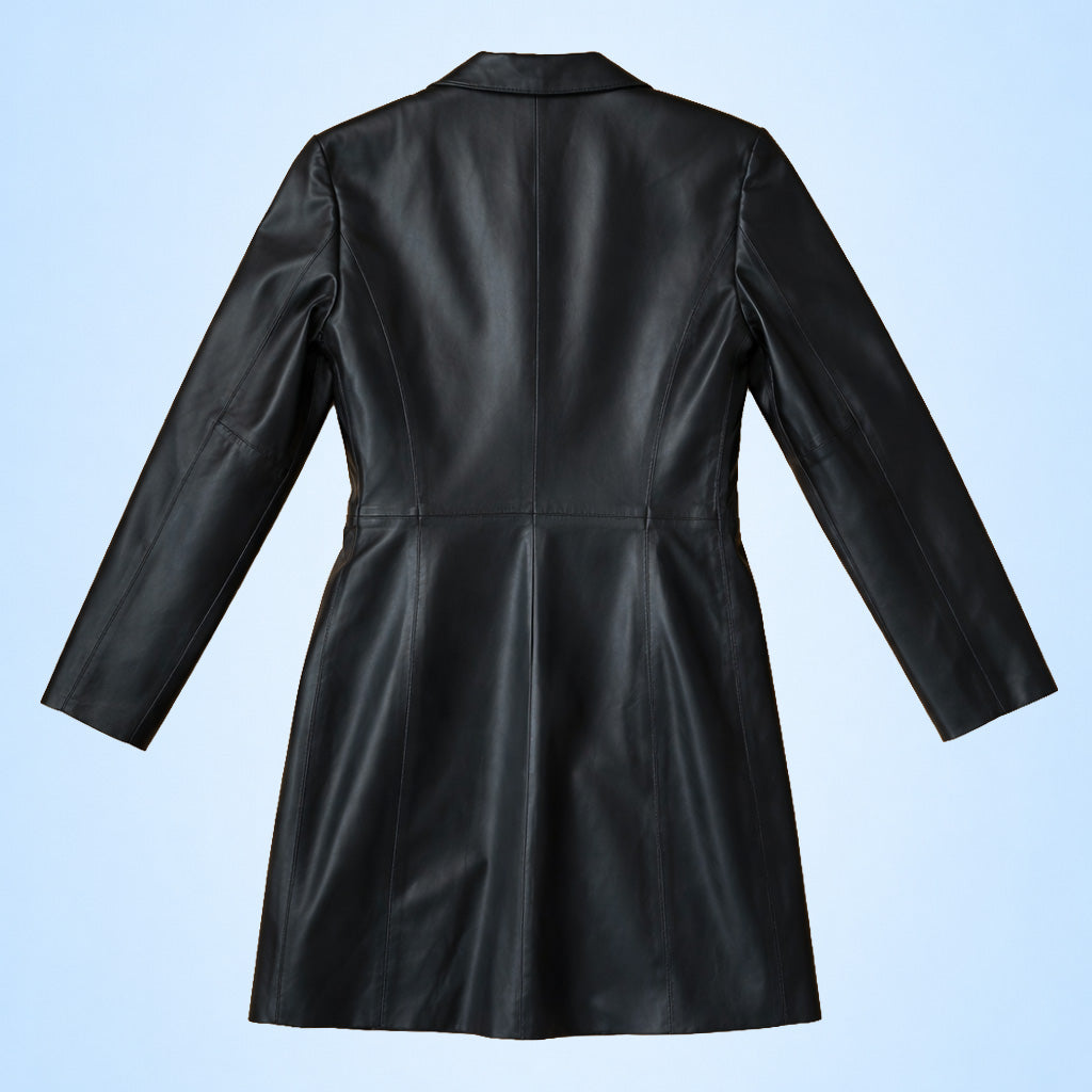 Veste en cuir noire United Colors of Benetton By PRMEC