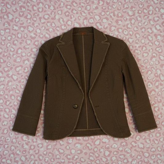 Veste en denim vert sauge foncé – BY SARLOTTE