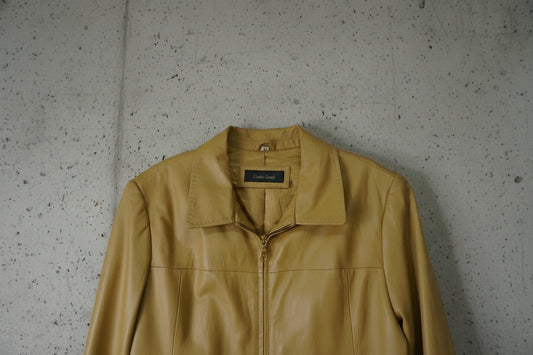 Veste en cuir beige – taille M