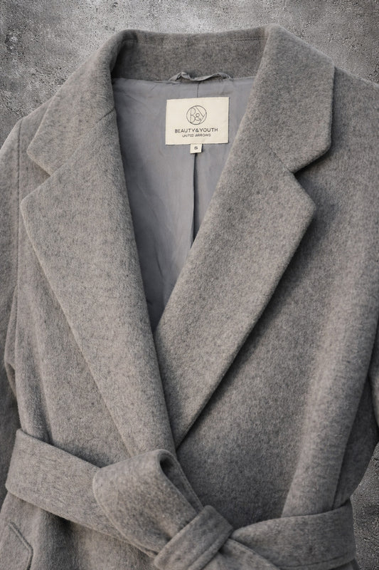 Veste laine gris clair Beauty & Youth – Taille – S