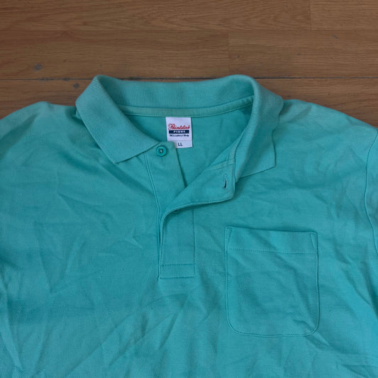 Polo manches longues turquoise - Taille L by SARLOTTE