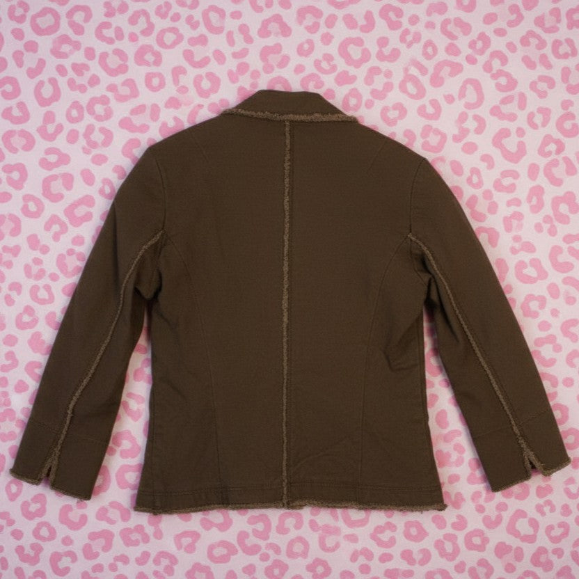 Veste en denim vert sauge foncé – BY SARLOTTE