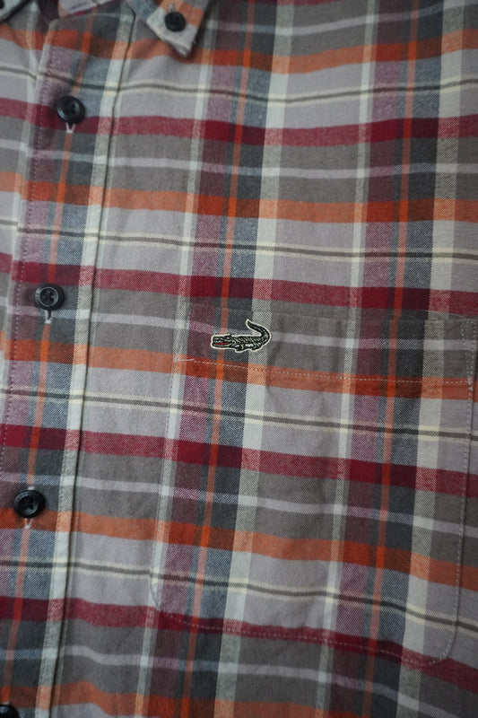 Chemise carreaux rouge et gris Lacoste – Taille – M