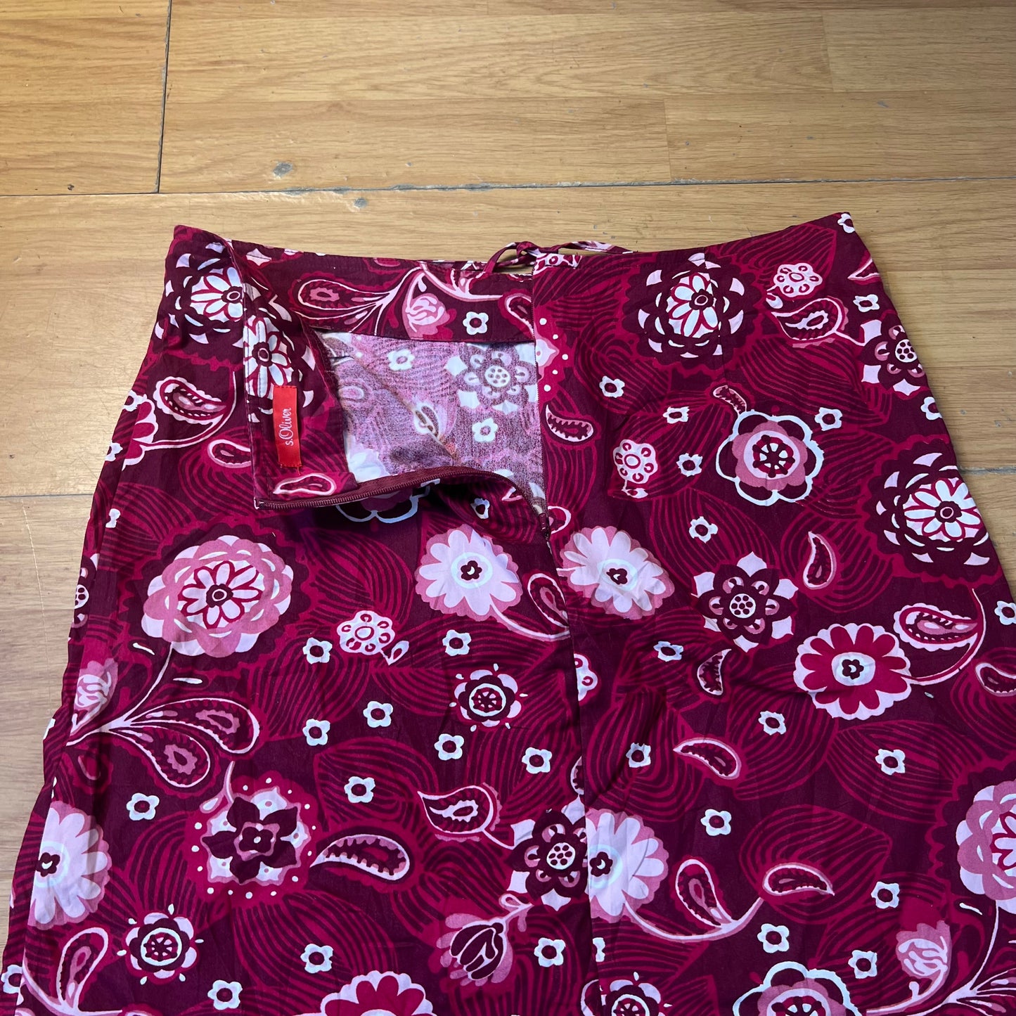 Jupe fleurie rose - by ZAINAB