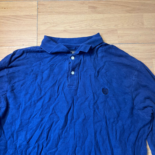 Polo manches longues bleu foncé - Chaps - Taille XL