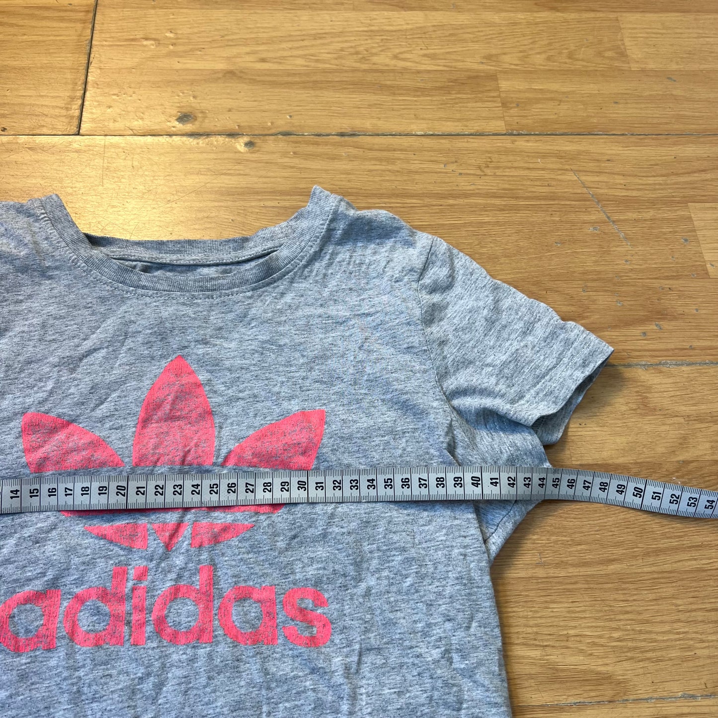 T-shirt femme gris et rose - Adidas - Taille M