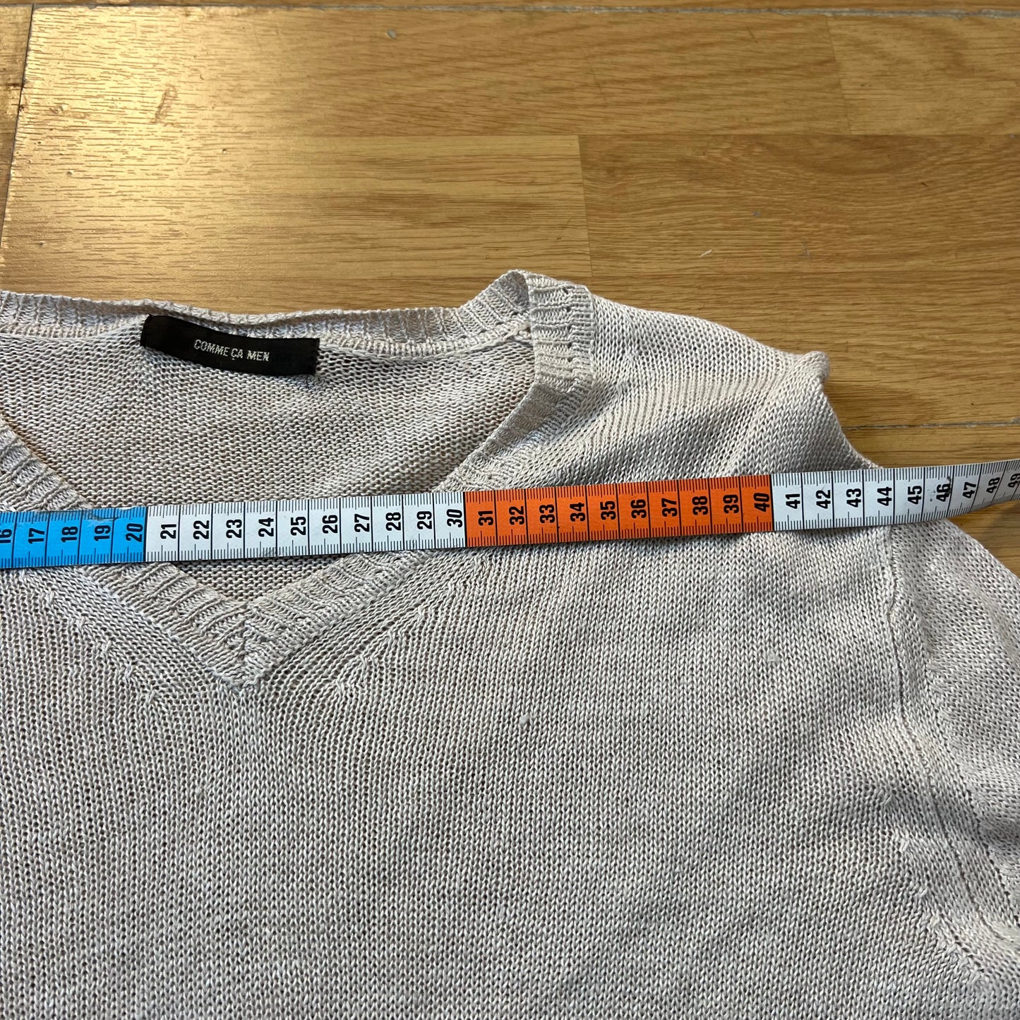 Pull col V transparent (sheer) - Homme - Taille M
