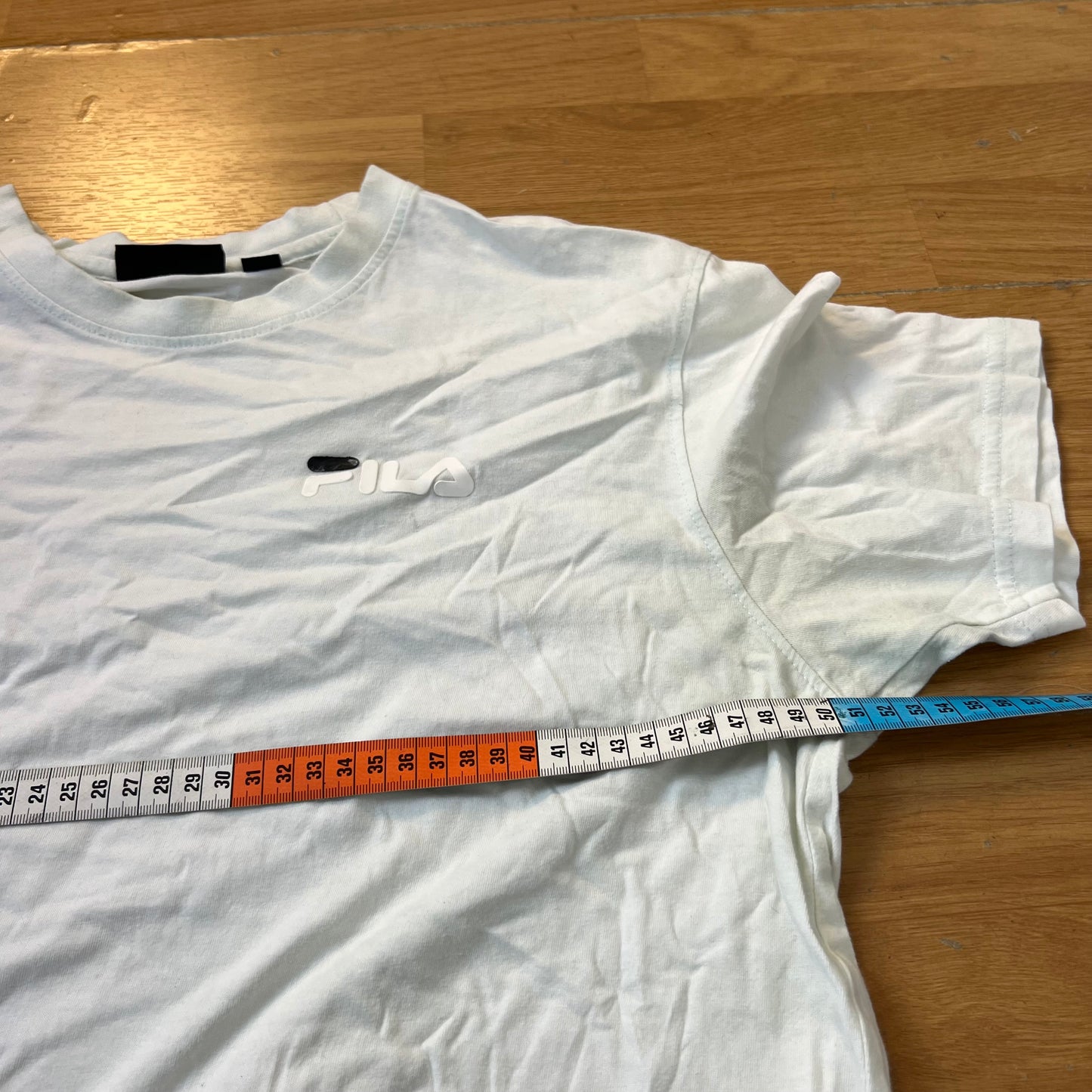 T-shirt blanc / bleu très clair - Fila - Taille S
