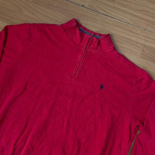 Sweat rouge quart de zip US Polo Assn – Taille XL