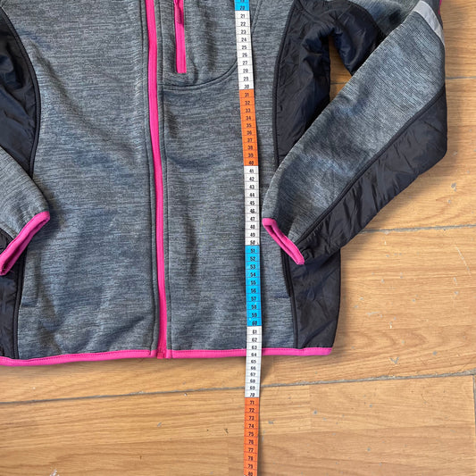 Veste à capuche gris détails rose - Reebok - Taille L