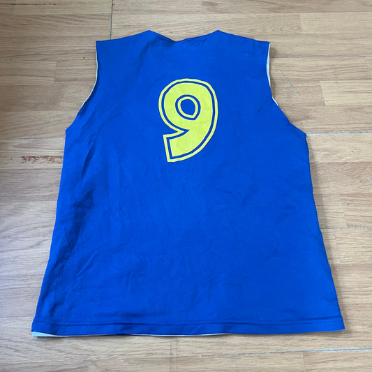 T-shirt basketball bleu et jaune - Reebok - Taille M