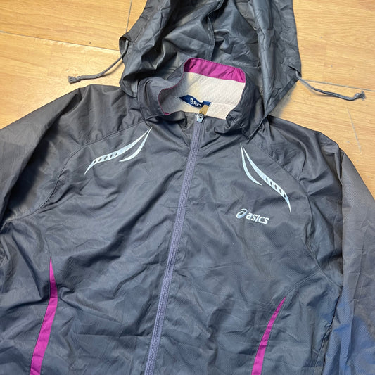 Veste coupe-vent gris et violet - Asics - Taille M