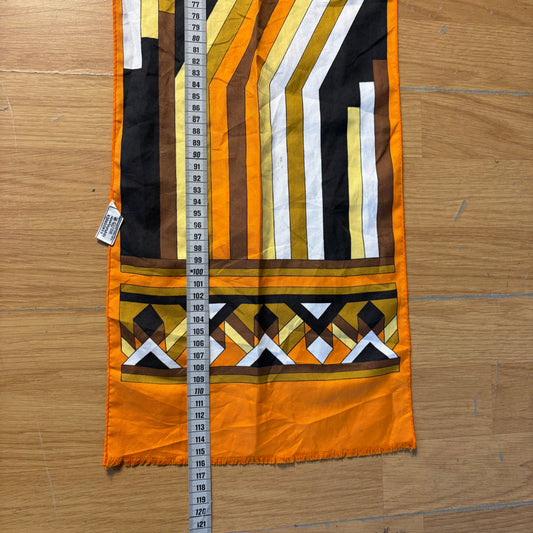 Foulard orange à motifs - Handruck