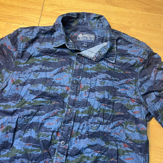 Chemise manches courtes denim camouflage - American Rag - Taille M