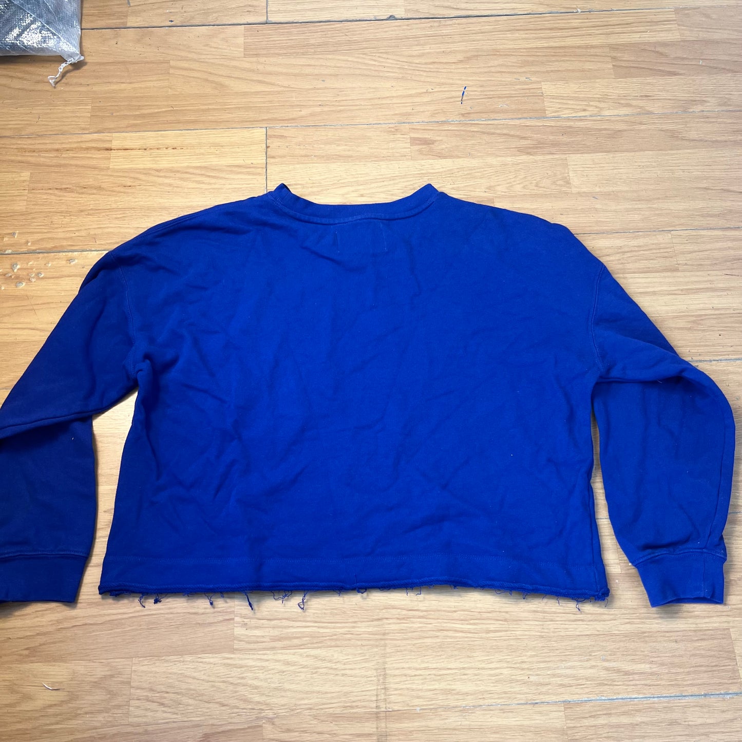 Sweat court sans capuche bleu foncé - Calvin Klein - Taille XL