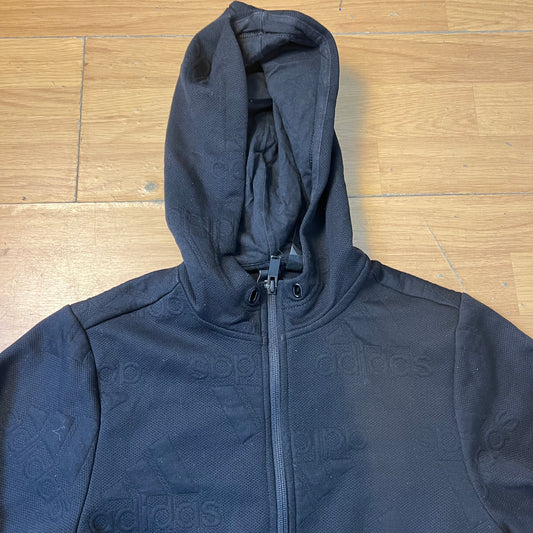 Sweat à capuche noir zippé - Adidas - Taille S