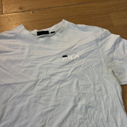 T-shirt blanc / bleu très clair - Fila - Taille S