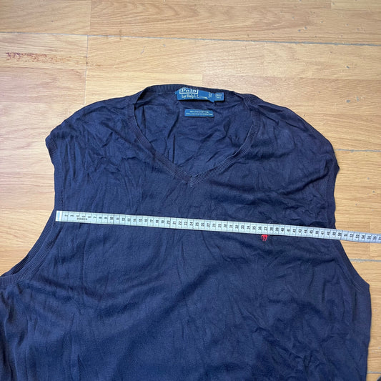 Pull sans manches bleu marine - Polo by Ralph Lauren - Taille 2XL
