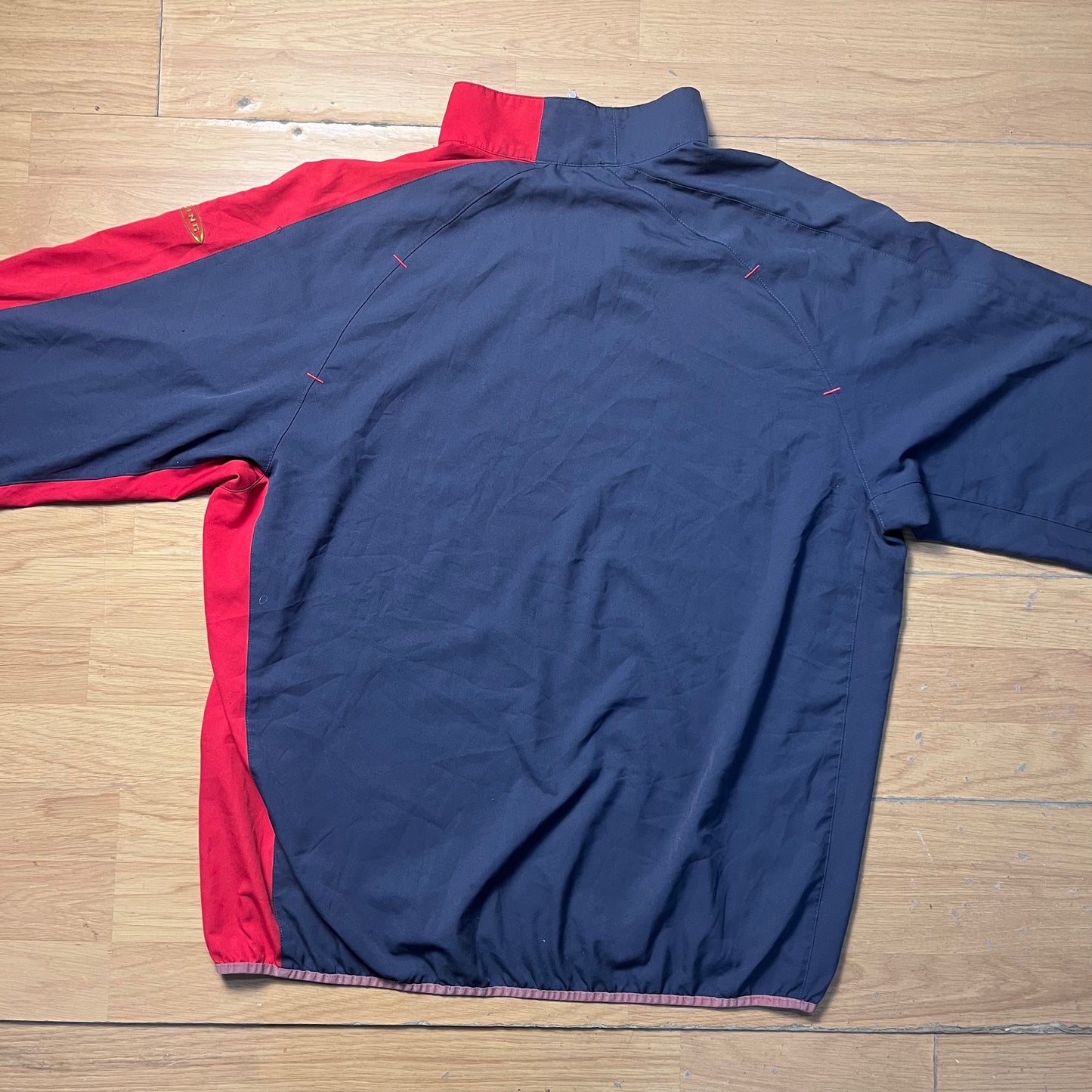 Pull quarter-zip gris et rouge - Puma - Taille XL