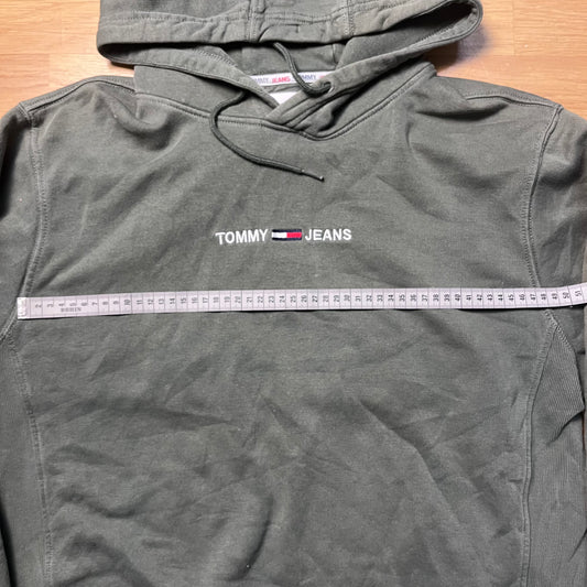Hoodie vert kaki - Tommy Jeans - Taille XL