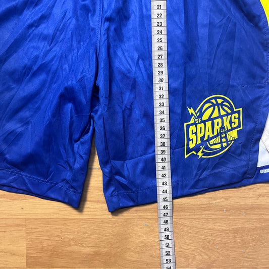 Short de sport bleu et jaune Champion – Taille – S