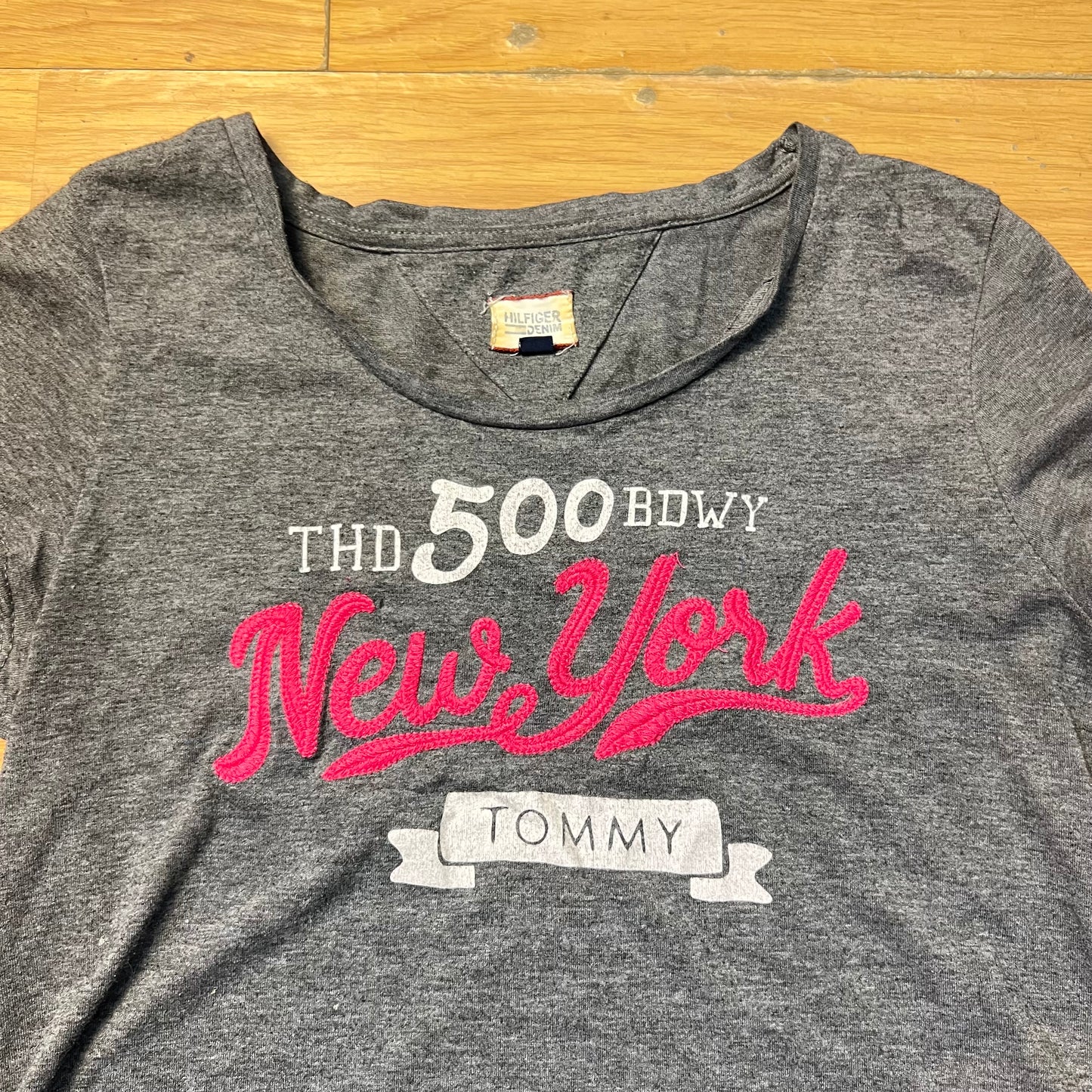Top gris et rose - Tommy Hilfiger (femme) - Taille M