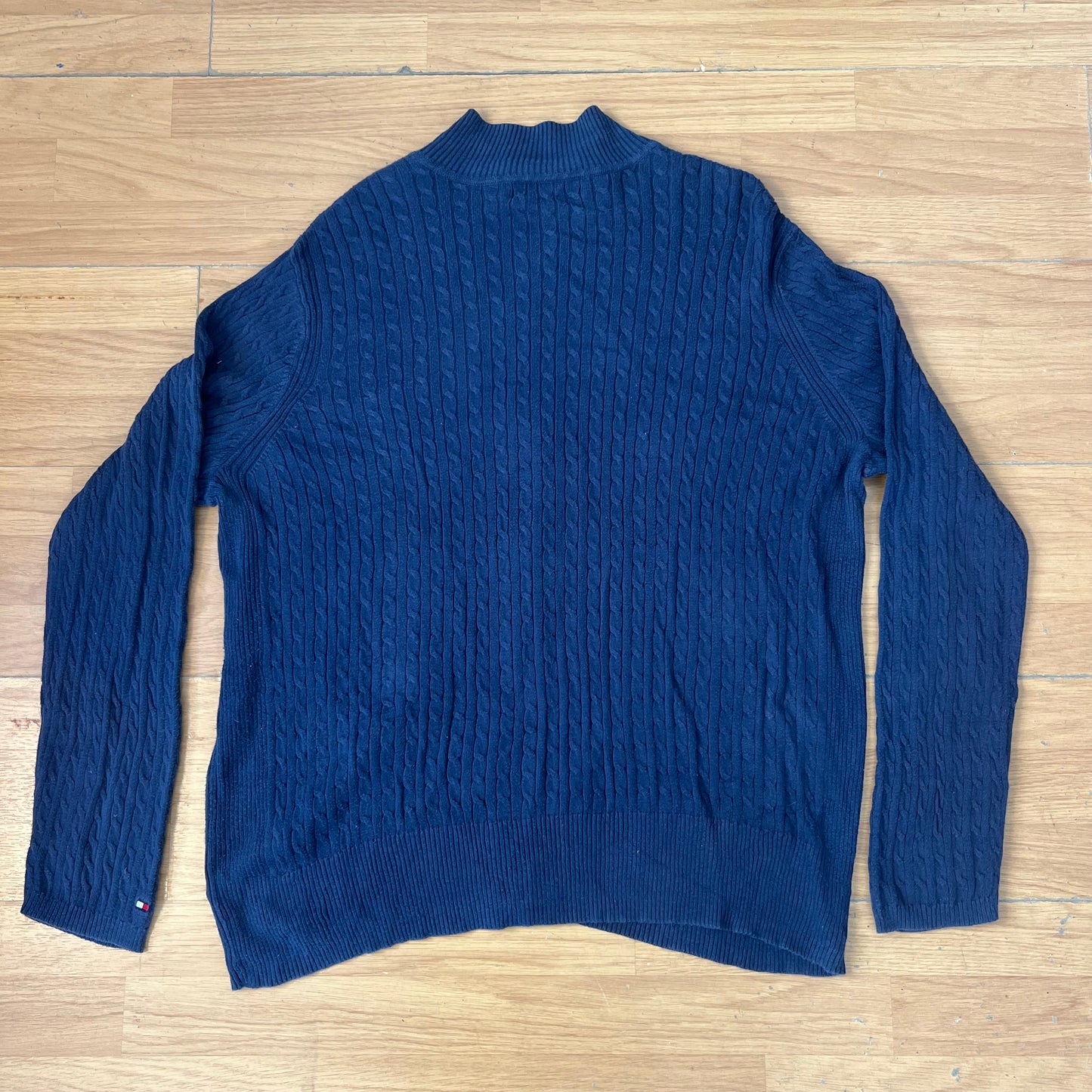Pull zippé bleu Tommy Hilfiger femme – Taille XXL