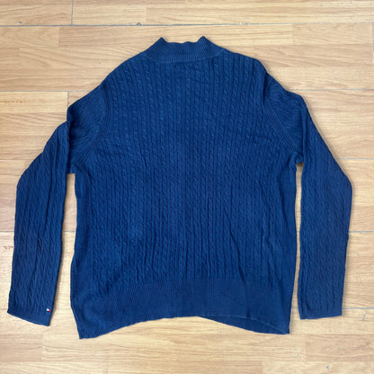 Pull zippé bleu Tommy Hilfiger femme – Taille XXL