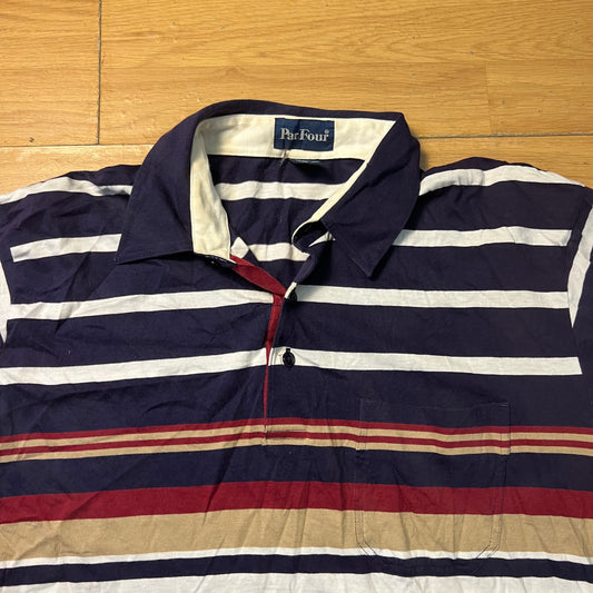 Polo rayé bleu - Par Four - Taille M