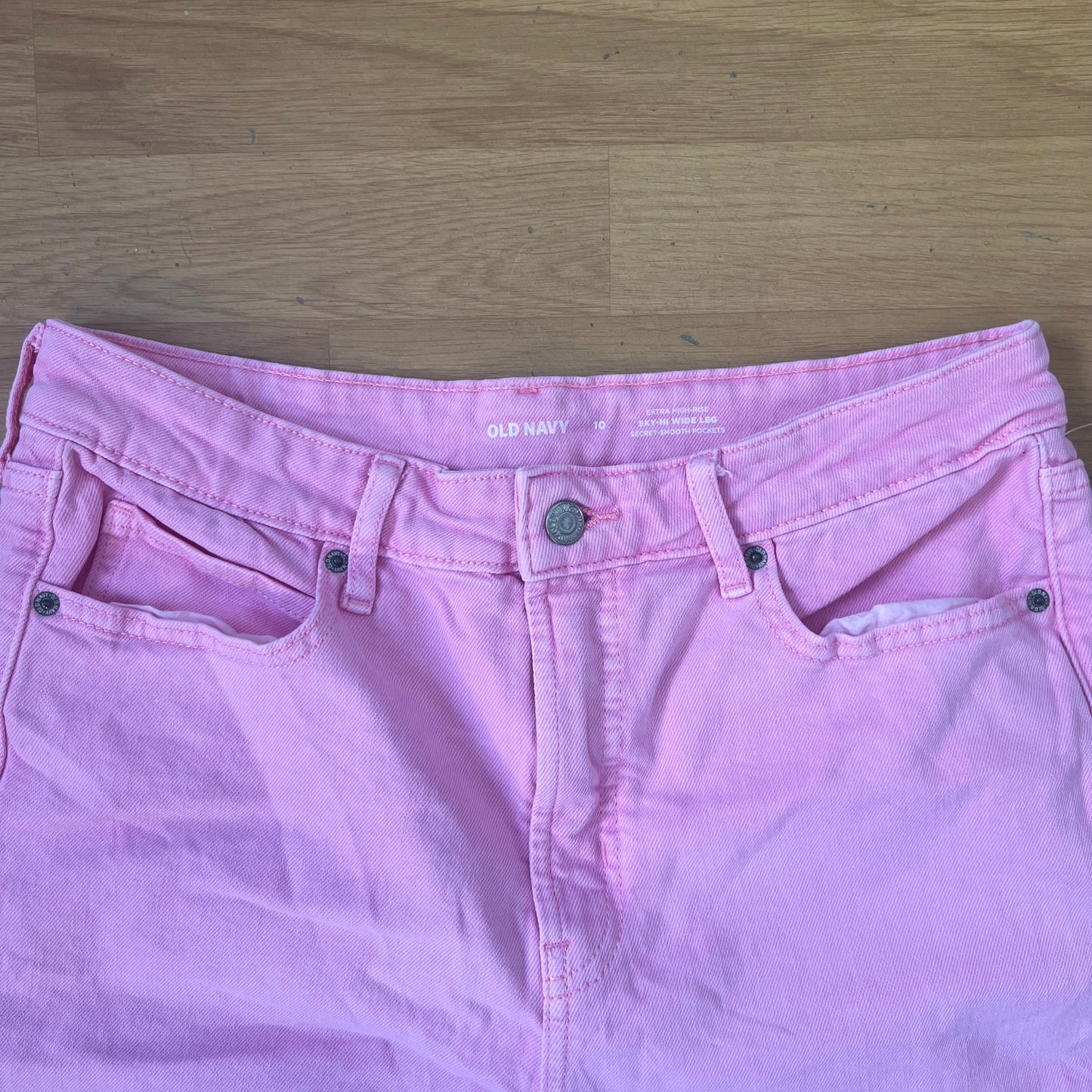 Jean rose - Old Navy - Taille 10 (Sky-Hi Wide Leg, Extra High Rise) by SARLOTTE