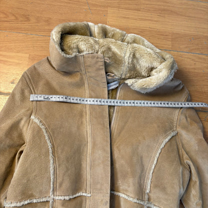Manteau en cuir retourné beige - C&A - Taille 46