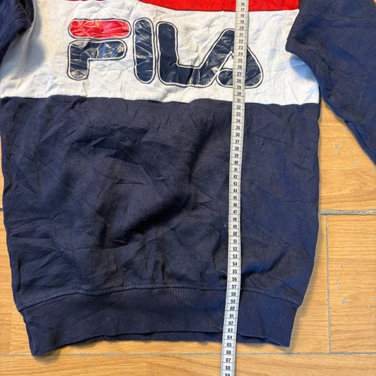 Sweat crewneck rouge et bleu - Fila - Taille XD