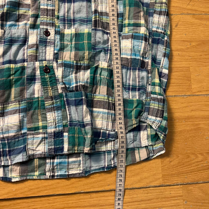 Chemise manches courtes tartan bleue - J.Crew - Taille L
