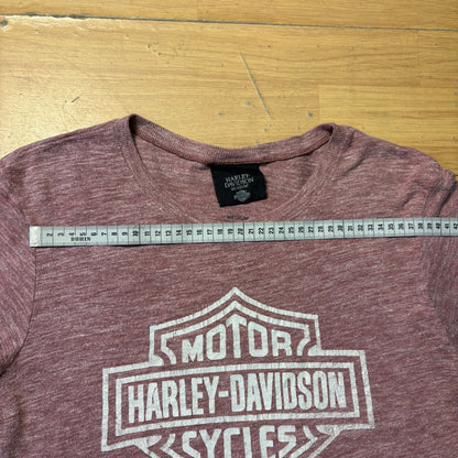 T-shirt rouge/rose Harley Davidson – Taille L