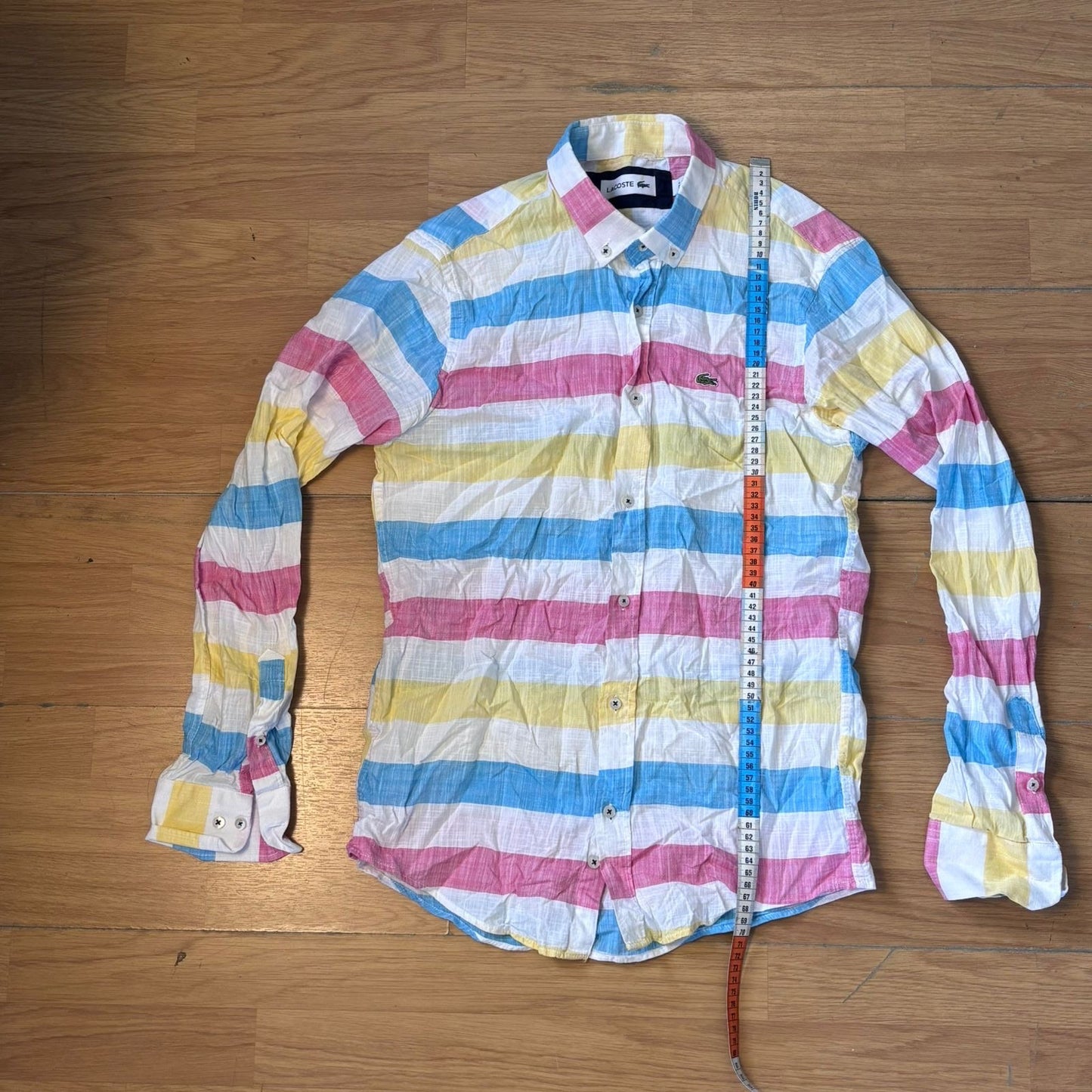 Chemise Lacoste multicolore à bandes – Taille M – Excellent état