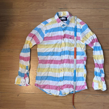 Chemise Lacoste multicolore à bandes – Taille M – Excellent état