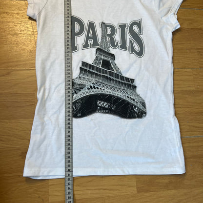 T-shirt blanc Paris - by ZAINAB