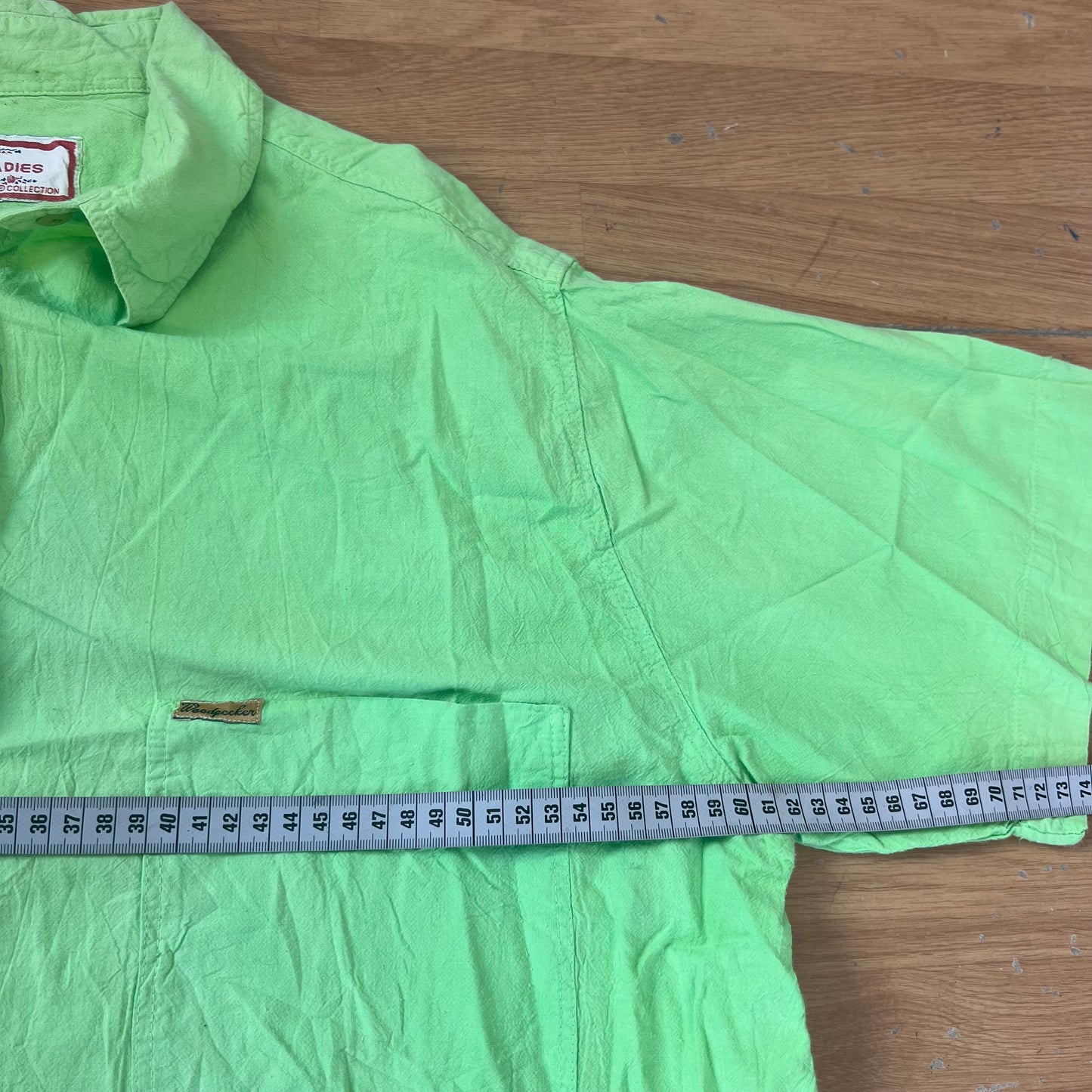 Chemise femme vert fluo - Woodpecker Collection - Taille 46/48 by SARLOTTE
