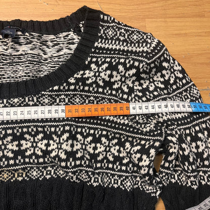 Pull noir et blanc Tommy Hilfiger – Taille – XL
