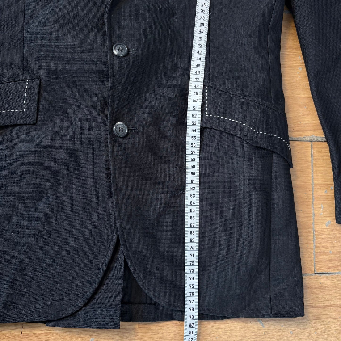 Blazer noir détails de coutures blancs - Montgomery Ward & Company - Taille 40