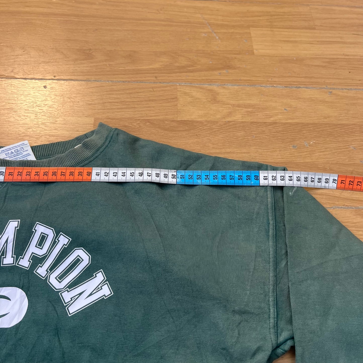 Sweat vert sans capuche - Champion - Taille S
