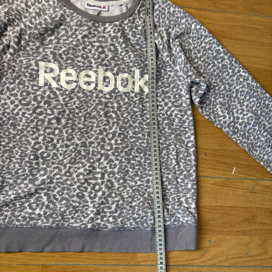 Sweat crewneck léopard gris - Reebok - Taille 14/16 ans