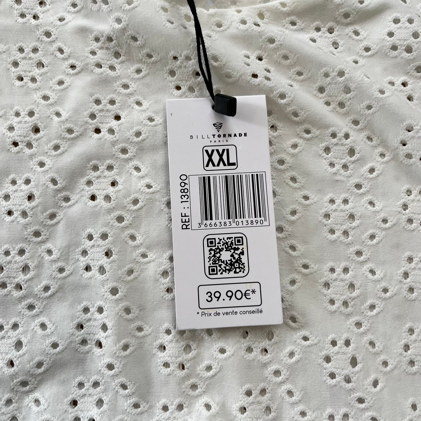 Top blanc Billtornade – Taille XXL
