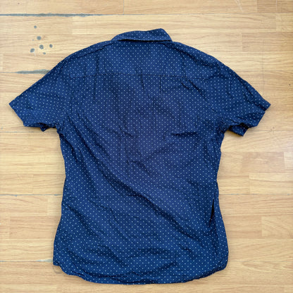 Chemise à manches courtes bleue à motif - Taille L