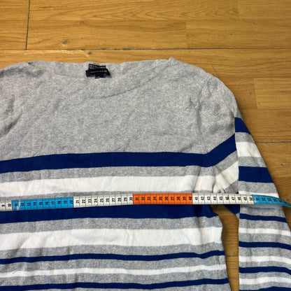Pull rayé gris et bleu - Tommy Hilfiger - Taille XL