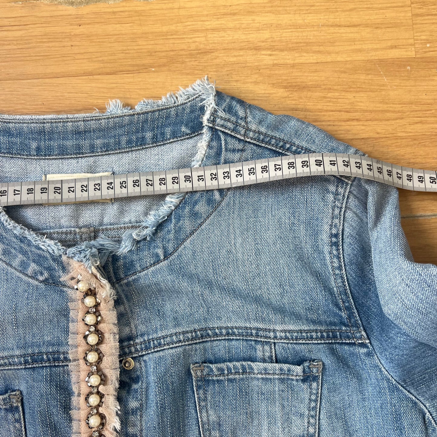 Veste en jean avec perles - Motivi - Taille 44 by DARCY
