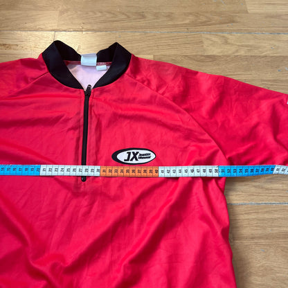 T-shirt de vélo rouge avec demi-zip - Taille L