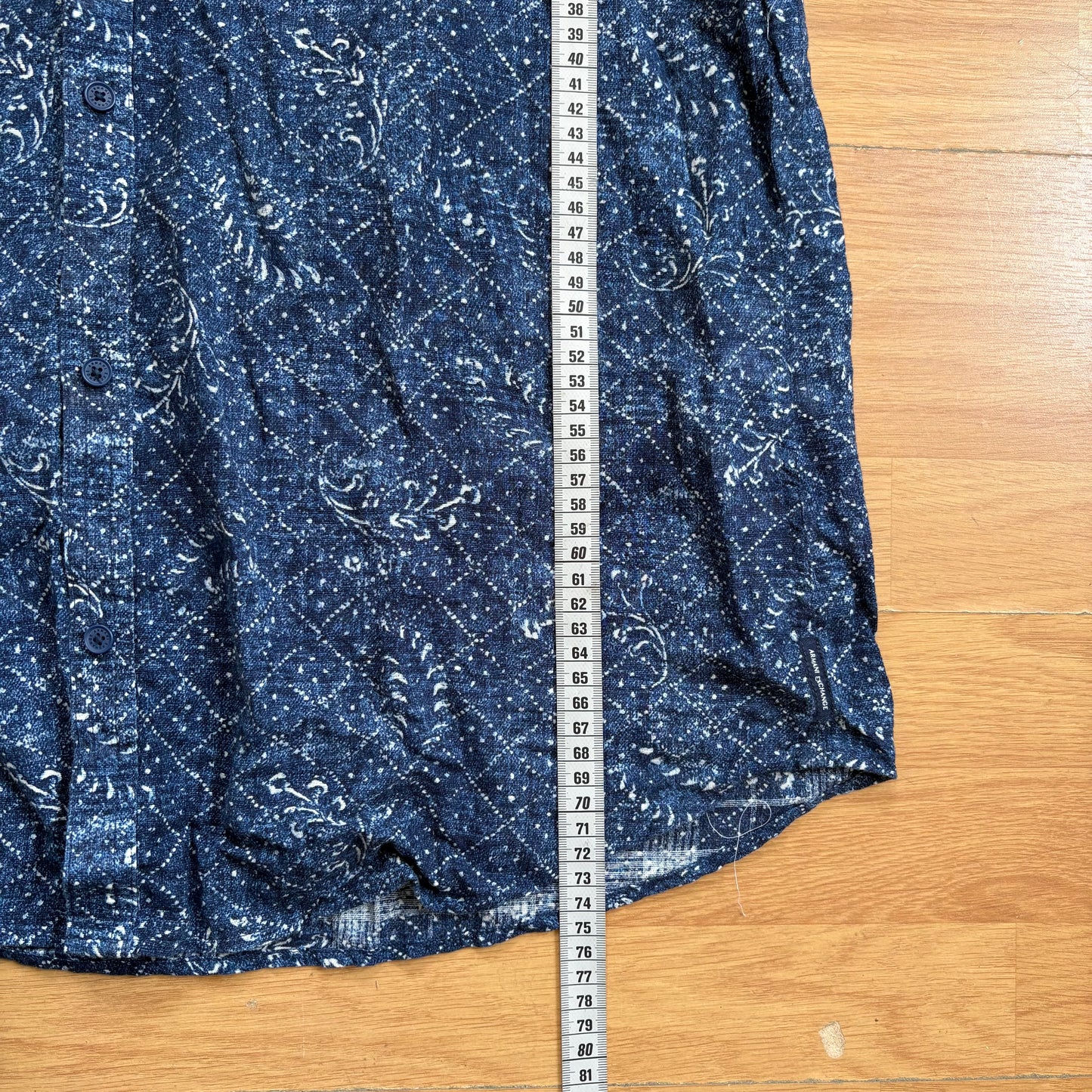 Chemise manches courtes bleu à motif - Armani Exchange - Taille XXL