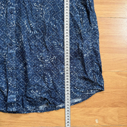 Chemise manches courtes bleu à motif - Armani Exchange - Taille XXL