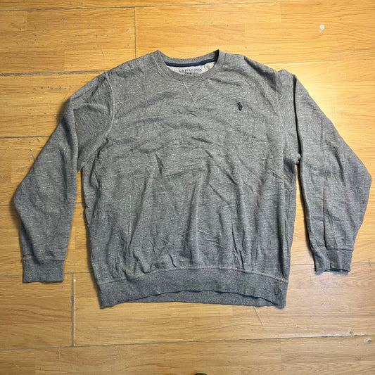 Sweat gris US Polo Assn sans capuche – Taille XL